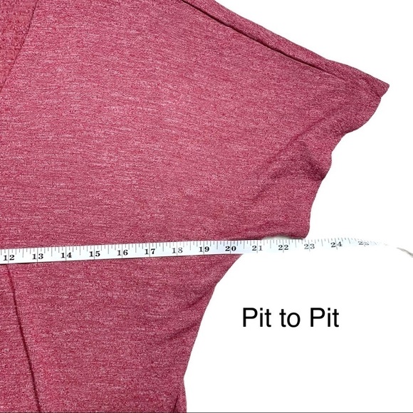 Y2K Juicy Couture Red Dolman Sleeve Front Twist Hem Short Sleeve Shirt - Picture 13 of 16